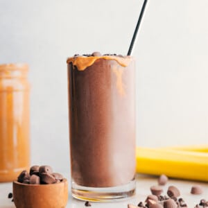 The easiest and best peanut butter protein shake that tastes like a milkshake.