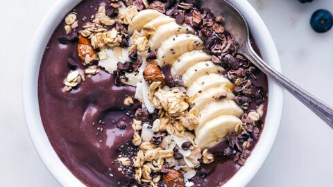 Açaí Bowl with Almond Butter {& How To Top It!} - Chelsea's Messy Apron