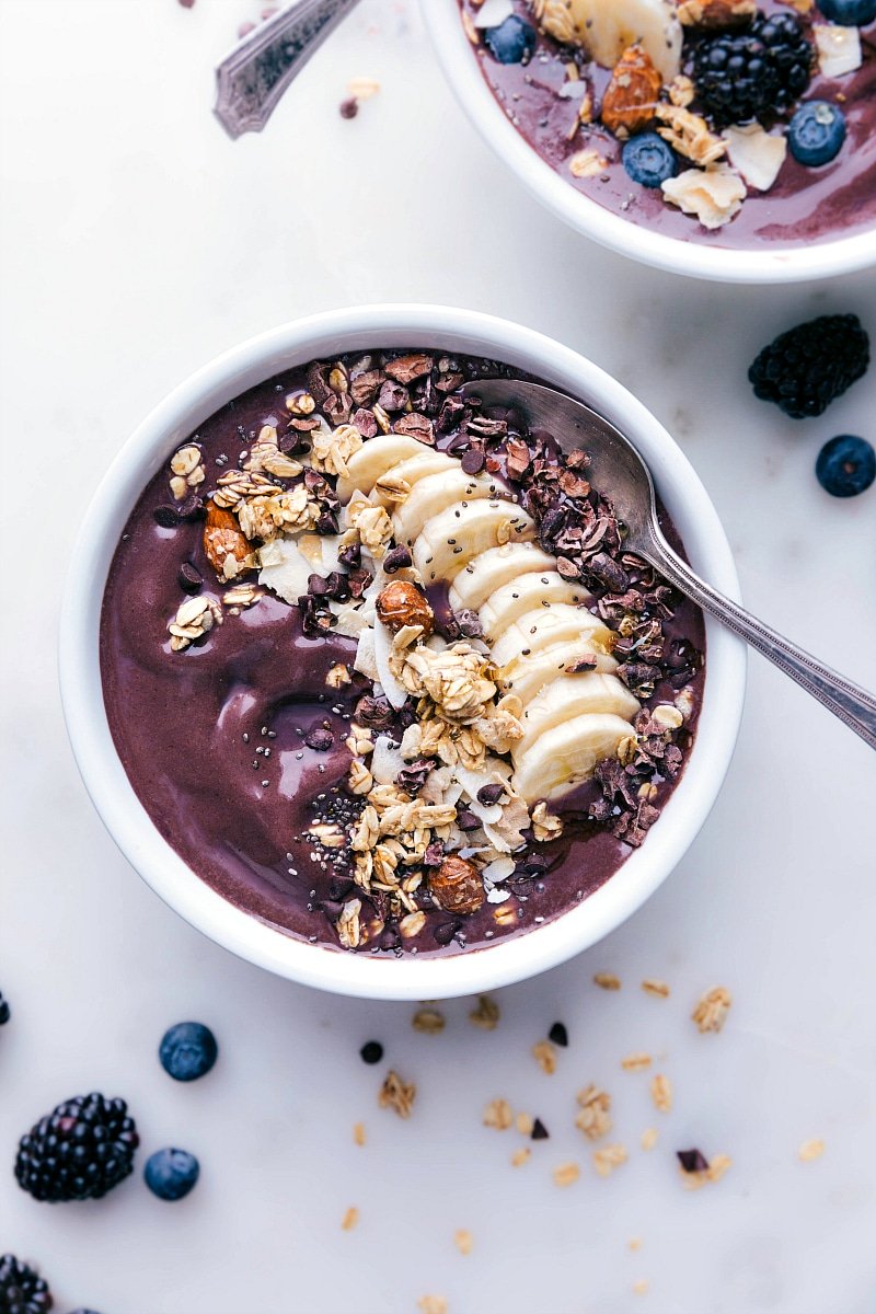 Açaí Bowl with Almond Butter {& How To Top It!} - Chelsea's Messy Apron