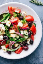 Greek Salad {BEST Dressing!} - Chelsea's Messy Apron