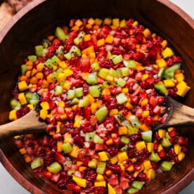 Easy Fruit Salsa Recipe in a large bowl.