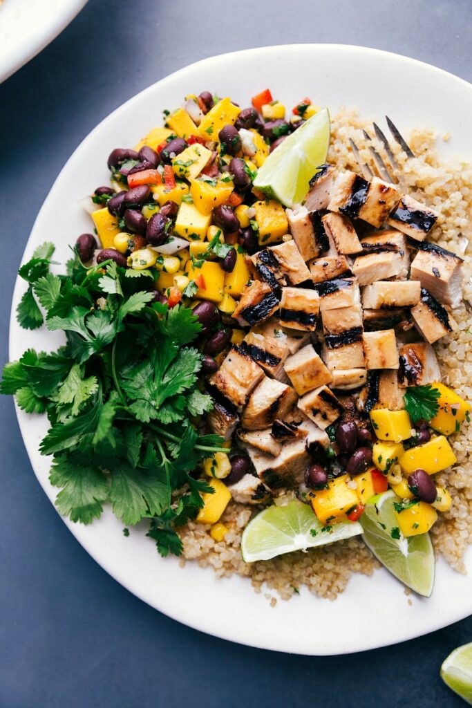 Chicken Quinoa Bowl With A Mango Salsa Chelseas Messy Apron 5781