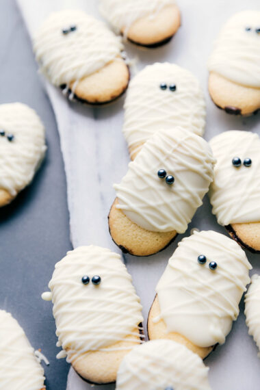 Mummy Cookies {3 Ingredients!} - Chelsea's Messy Apron