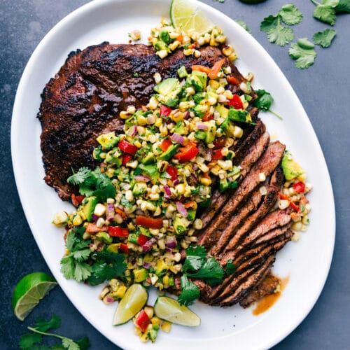Flank Steak with Corn Salsa - Chelsea's Messy Apron