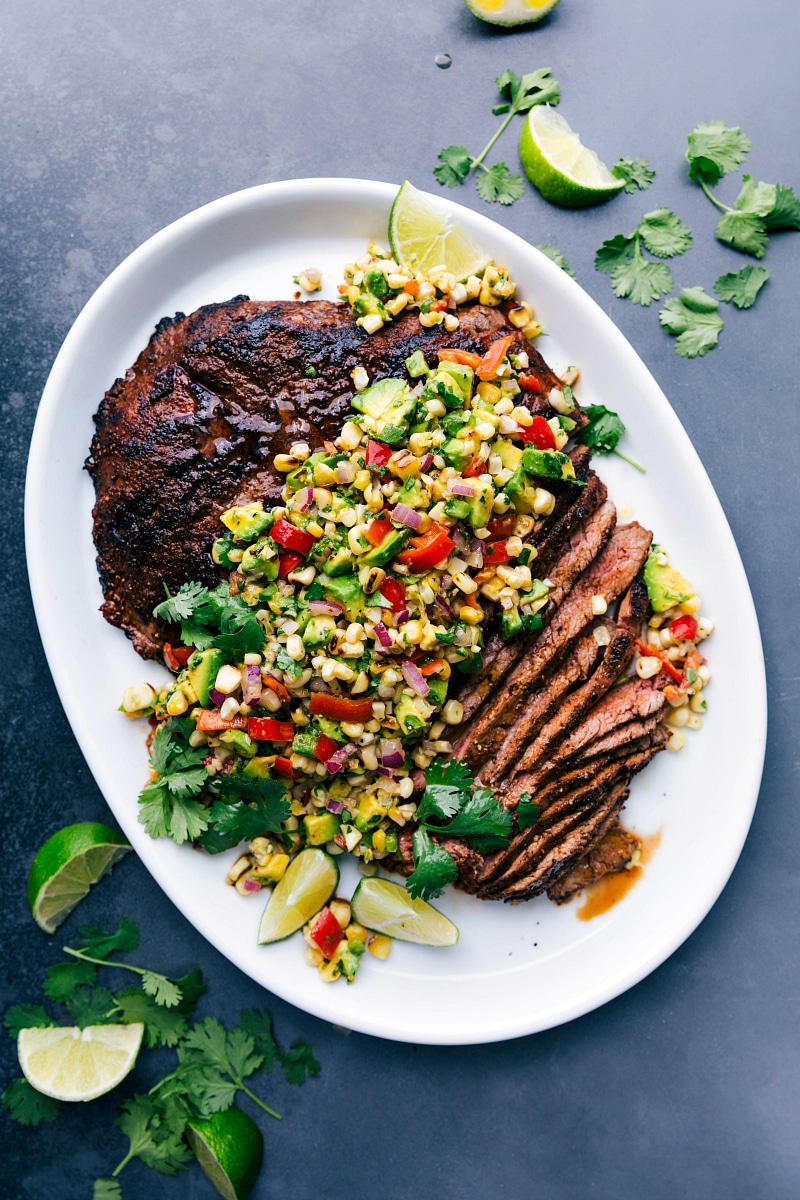 Flank Steak with Corn Salsa - Chelsea's Messy Apron