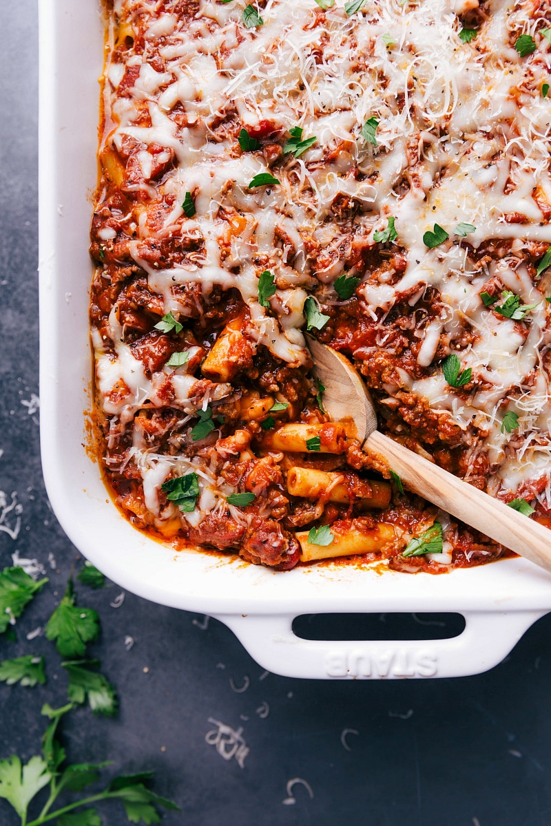 Baked Ziti (SO much flavor!) - Chelsea's Messy Apron