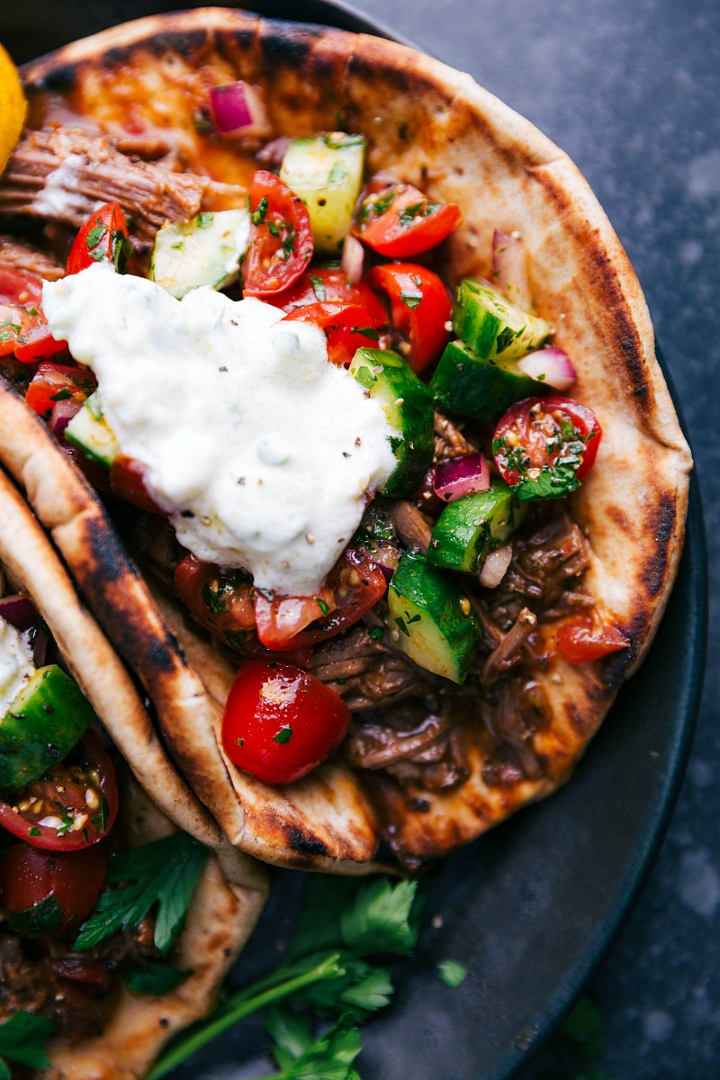 Beef Gyros (Made in the Slow Cooker!) - Chelsea's Messy Apron