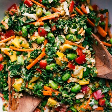 Thai Quinoa Salad BEST Peanut Dressing! - Chelsea's Messy Apron