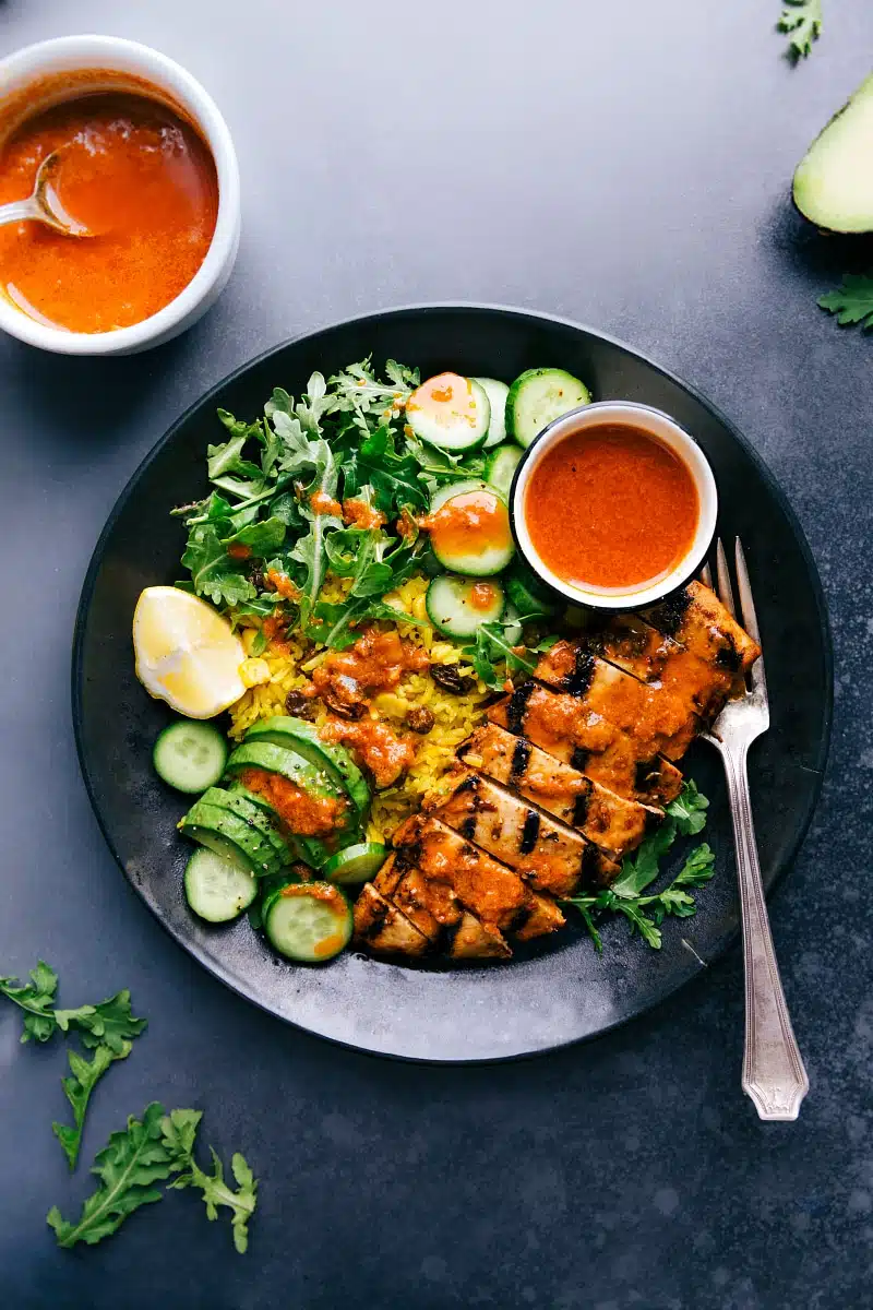 Turmeric Rice Bowl with Ginger Chicken 