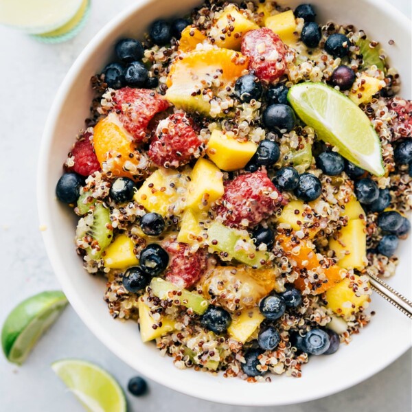 Quinoa Fruit Salad in a bowl.