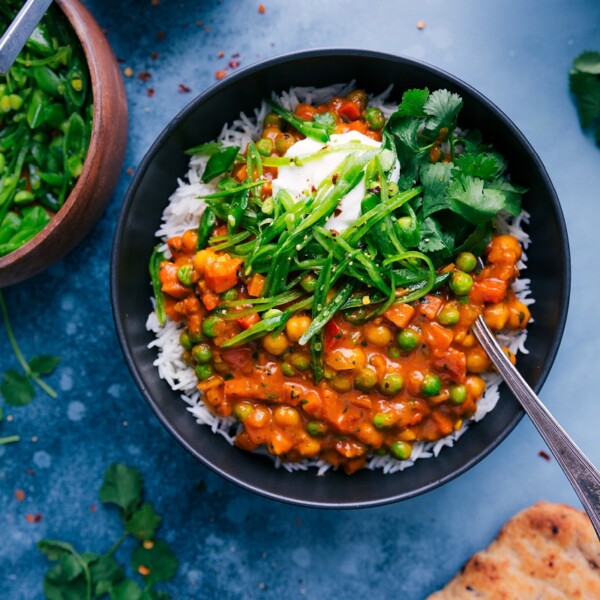 Snap pea topping: This adds a fresh crunch and taste to your dish. You don't have to make it, but it's easy to prepare. Just mix thin snap pea slices with olive oil, lime juice, salt, and pepper.