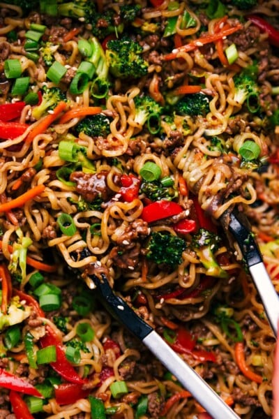 Ground Beef Ramen (BEST Stir-Fry Sauce!) - Chelsea's Messy Apron