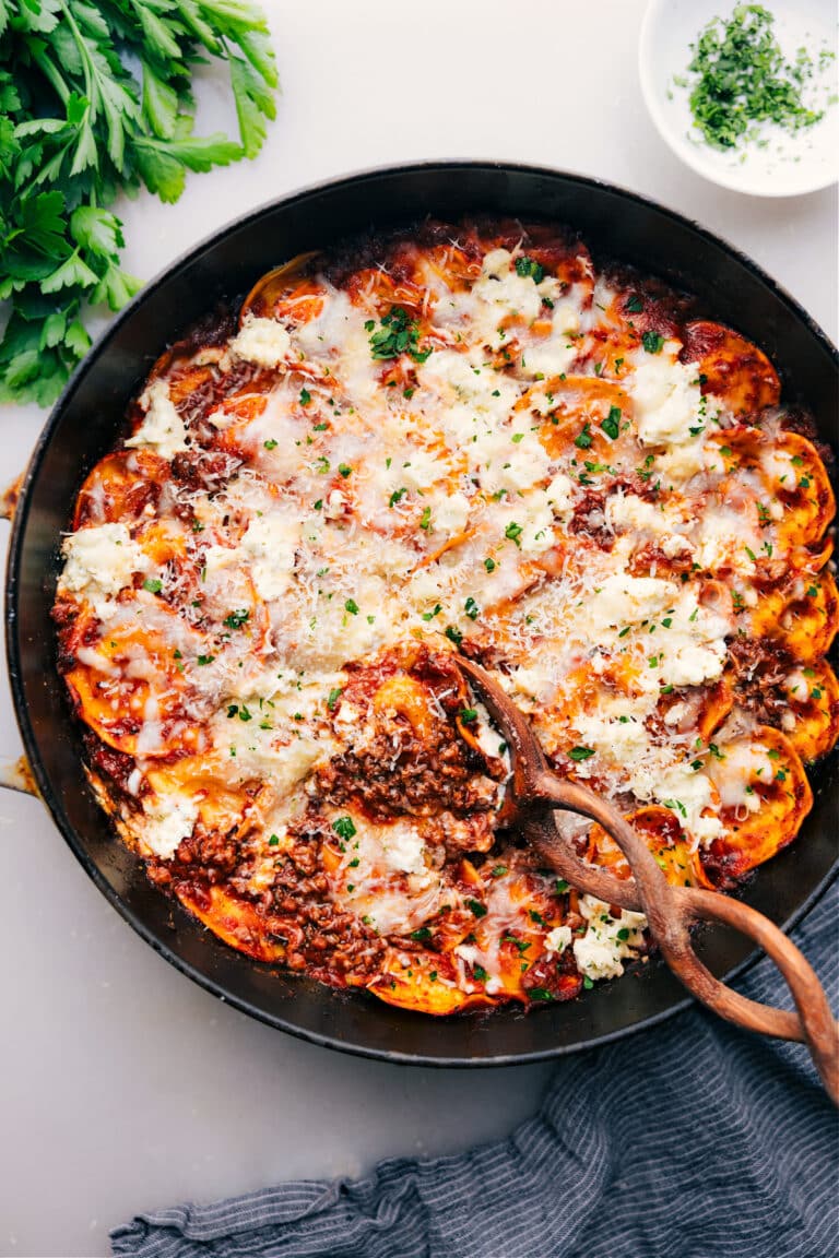 Baked Ravioli Recipe (One Skillet!) - Chelsea's Messy Apron