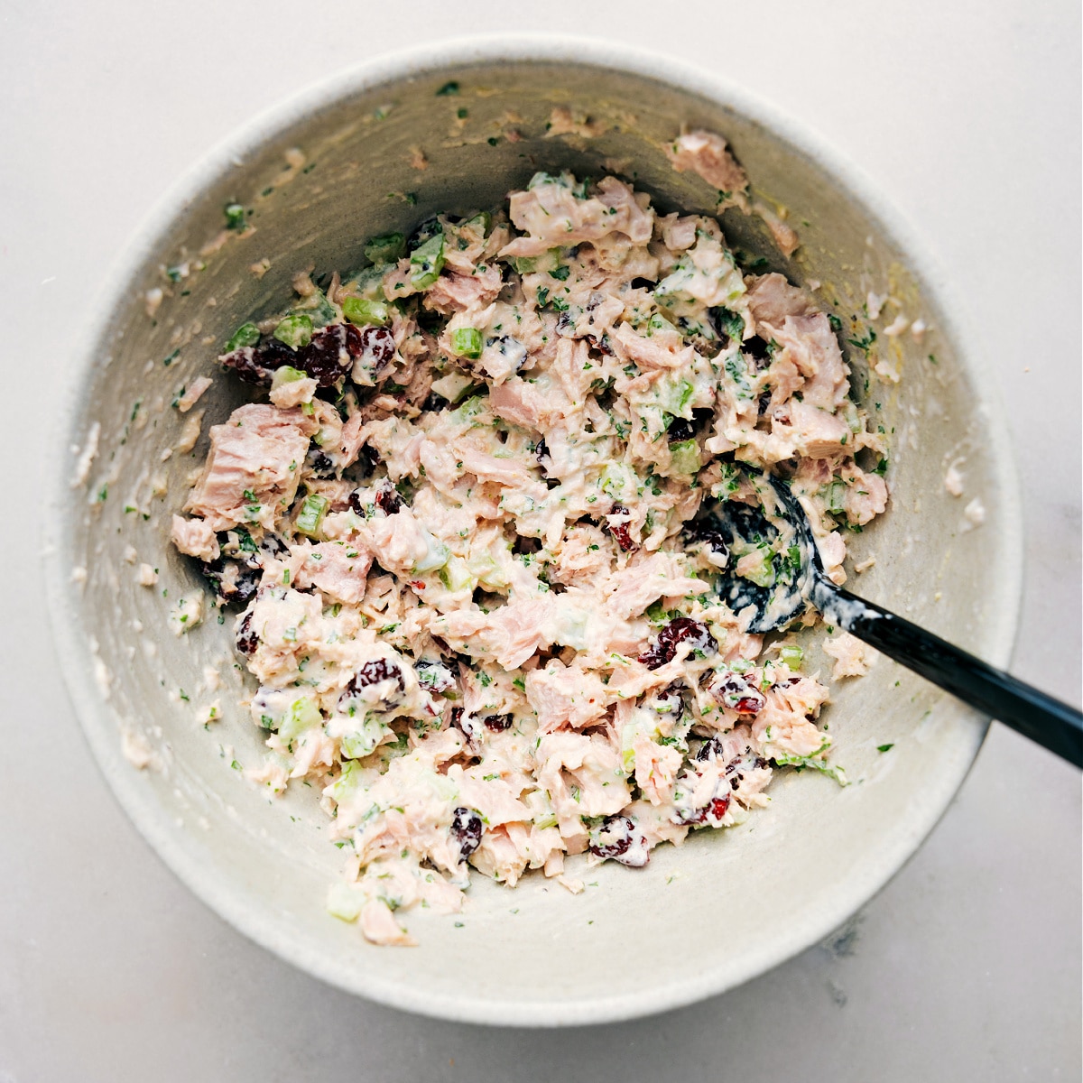 The dish comes together in a bowl for a creamy, low-carb lunch.