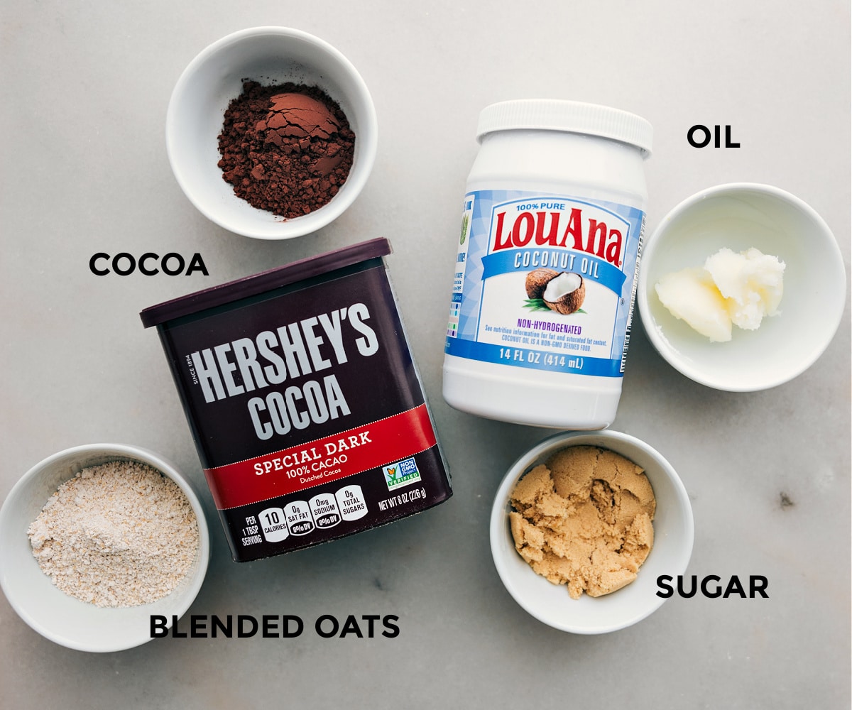 The optional oreo crumble ingredients prepped out for easy assembly to add into the Cookies and Cream Energy Bites.