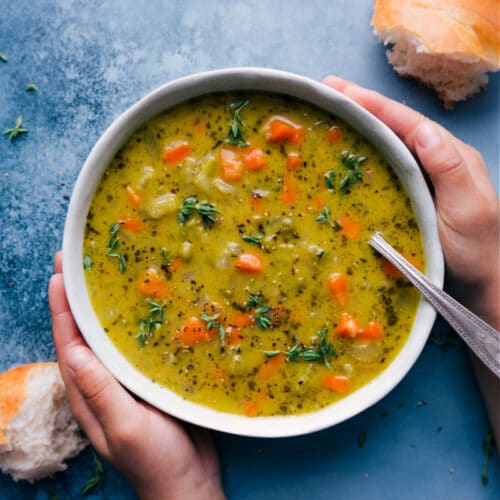 Crock Pot Split Pea Soup - Vegetarian - THIS IS NOT DIET FOOD