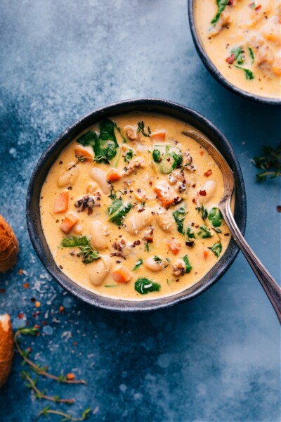 White Bean and Sausage Soup - Chelsea's Messy Apron