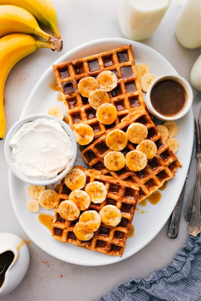 Banana Waffles - Chelsea's Messy Apron