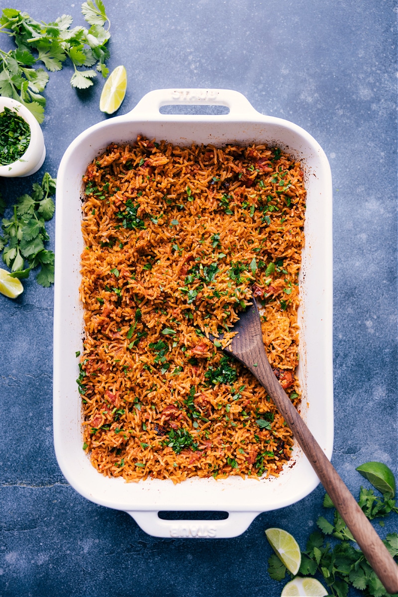 Taco Rice - Mexican Side Dish for Tacos and Burritos - Casserole