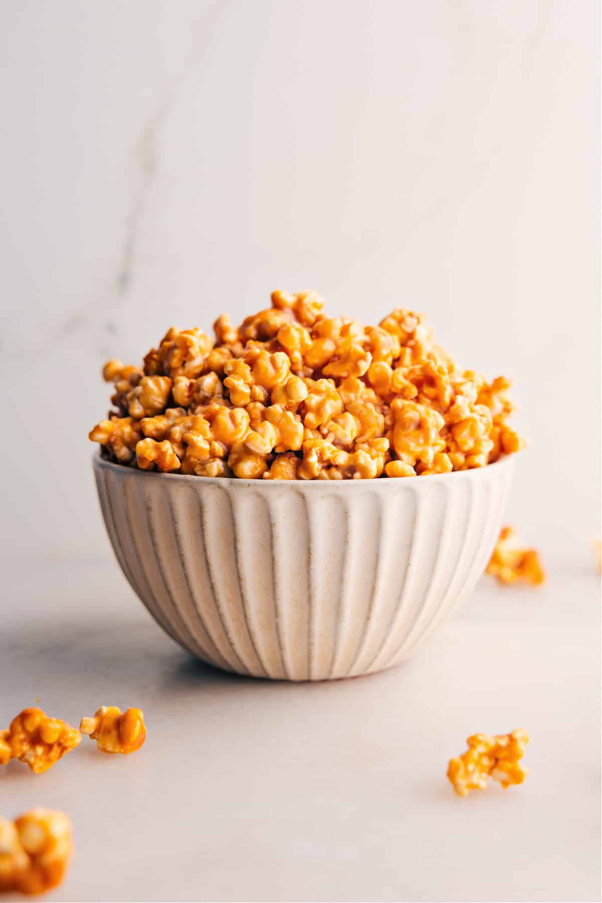 Caramel Corn Recipe in a bowl, ready to serve and enjoy.