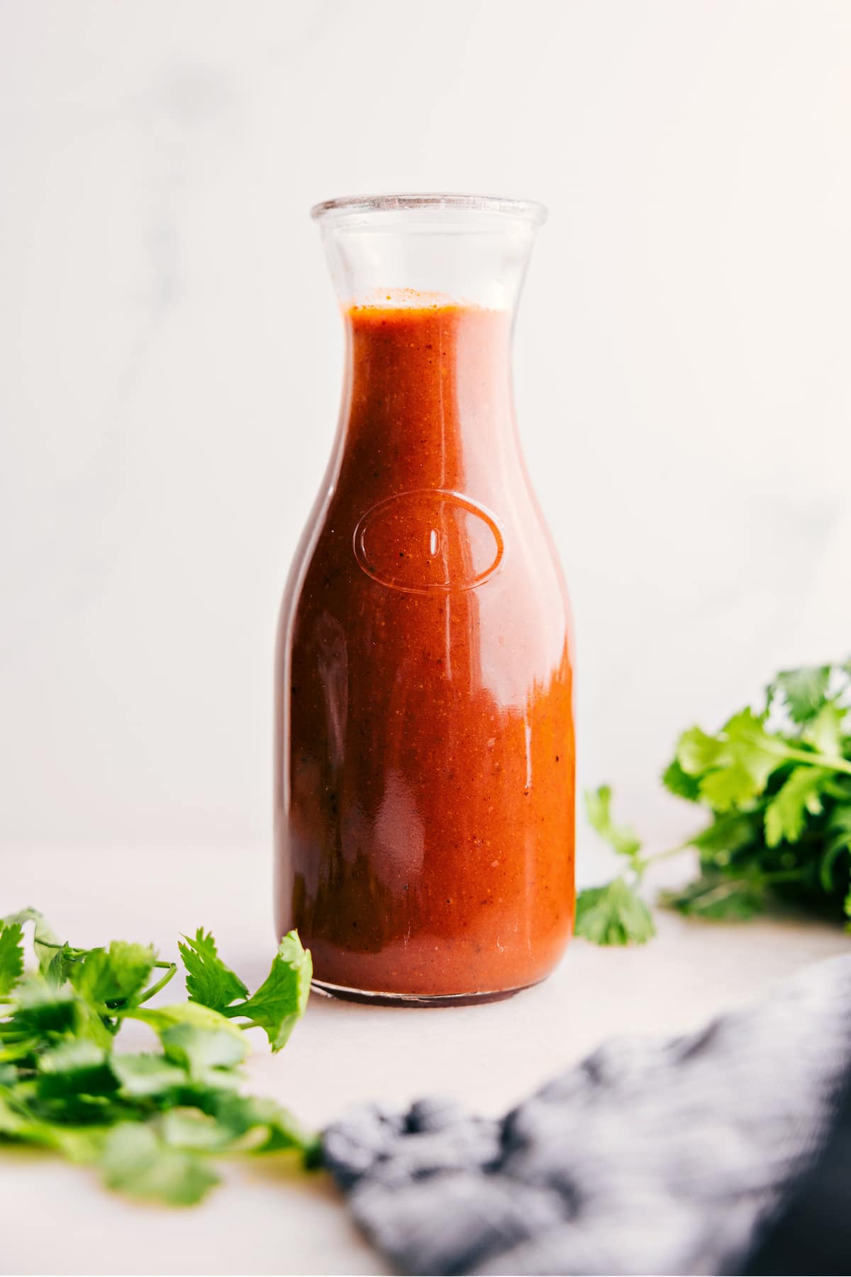 Enchilada sauce in a jar, ready to use and enjoy.