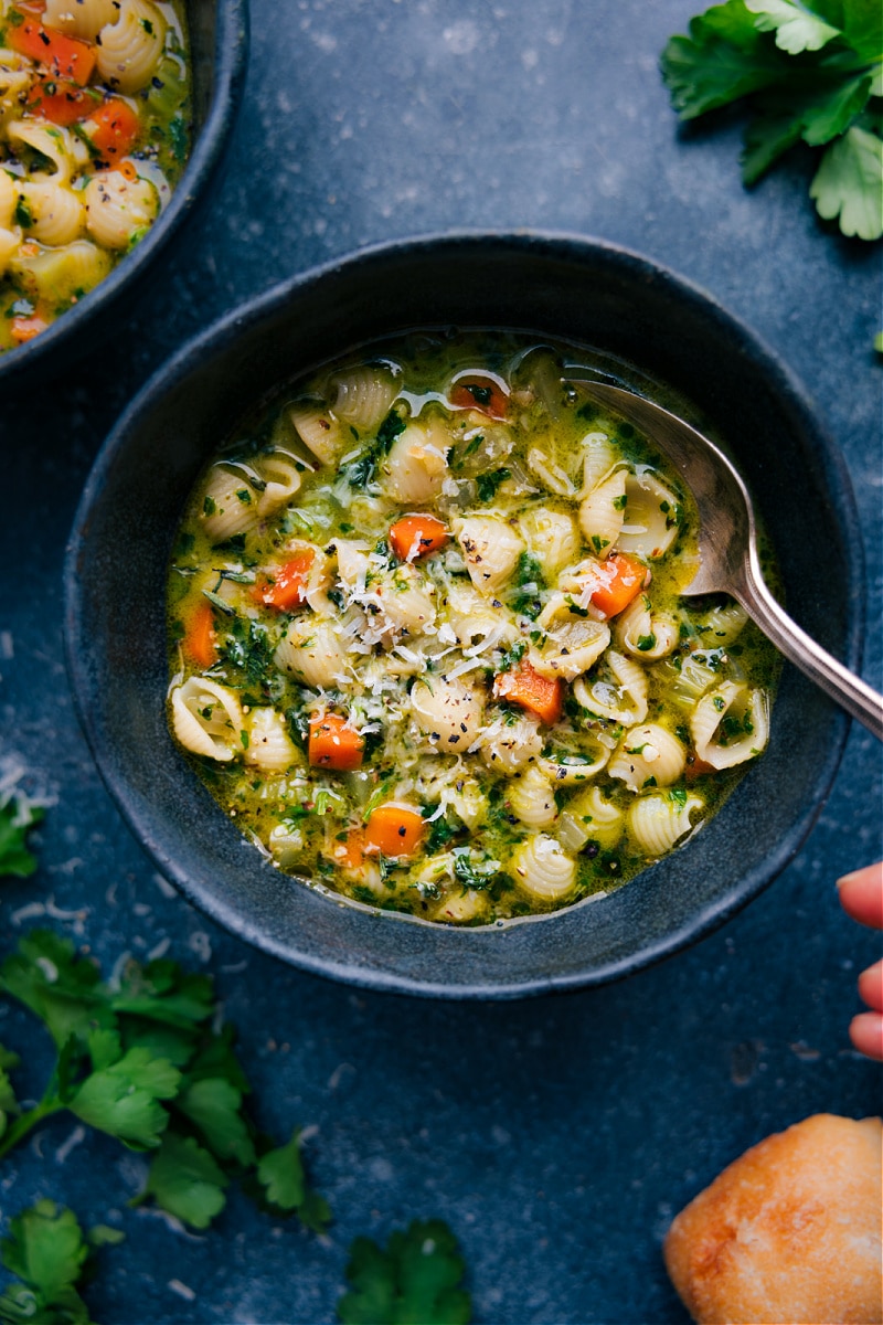 Vegetable Pasta Soup (BEST Herb Blend) - Chelsea's Messy Apron