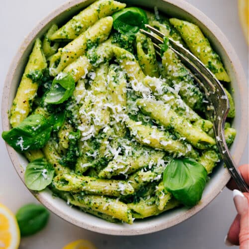 Pesto Pasta (2 Ingredients!) - Chelsea's Messy Apron