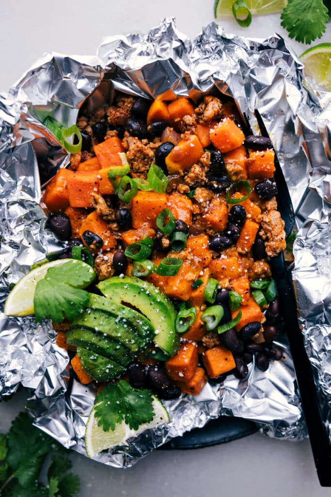 Taco Sweet Potato Foil Packets - Chelsea's Messy Apron