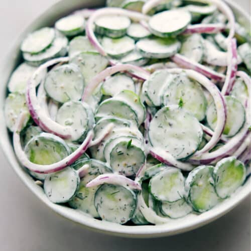 Creamy Cucumber Salad - Chelsea's Messy Apron