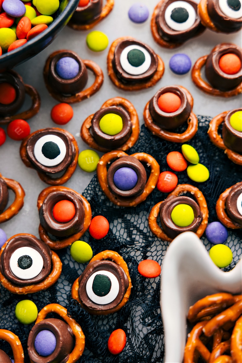 5 Pairs Of Halloween Candy Corn Oval Felt Eyes With Eyelashes