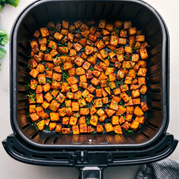 Air Fryer Breakfast Potatoes freshly made.