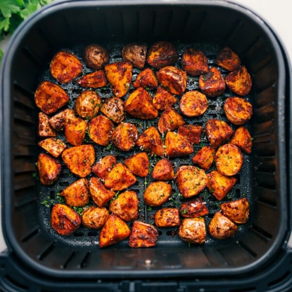 Air Fryer Potatoes freshly cooked.