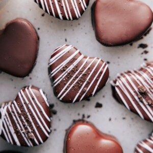 Heart Oreo Truffles ready to be enjoyed.